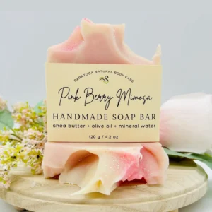 Pink Berry Mimosa Handmade Soap Bar – Vegan Cold Process